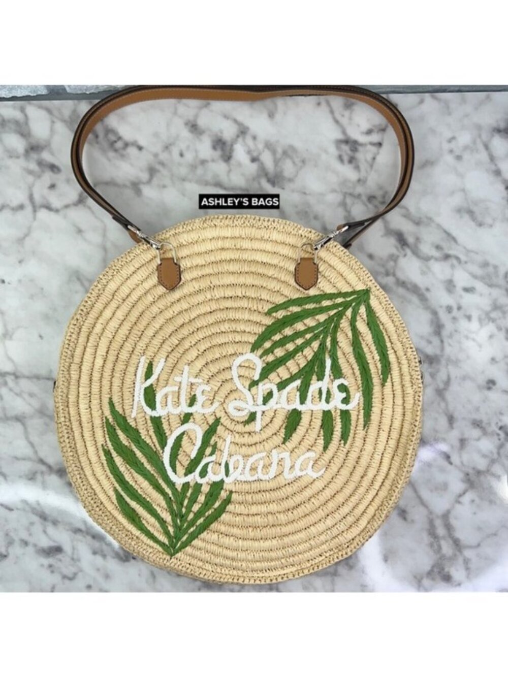 Kate Spade Sunkiss Cabana Straw Medium Tote